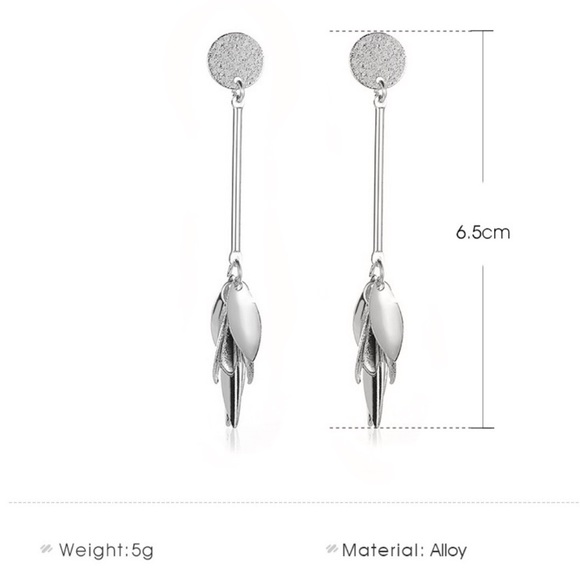 Any 4/$25! Silver Tulip Drop Stud Earrings - Picture 7 of 9
